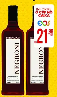 Coquetel alcoólico Negroni