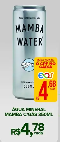 Água mineral Mamba Water Com Gás