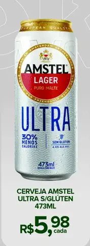 Cerveja Amstel Ultra Sem Glúten