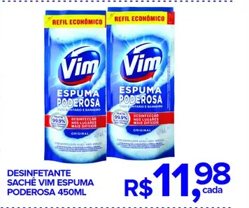 Desinfetante Vim Espuma Poderosa
