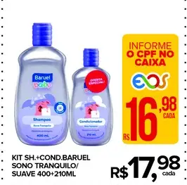 Shampoo e Condicionador Baruel Sono Tranquilo / Suave