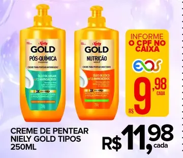 Creme de Pentear Niely Gold Pós-Química