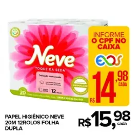 Papel higiênico Neve Folha dupla