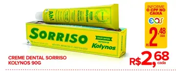 Creme dental Sorriso Kolynos