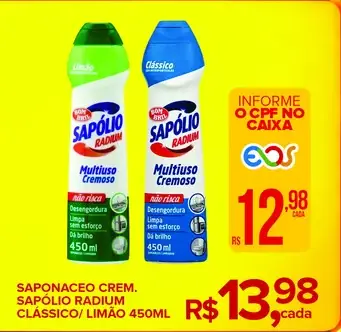 Saponáceo Cremoso Sapólio Radium Clássico