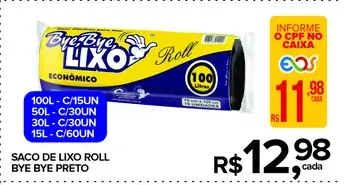 Saco de lixo Bye Bye Preto