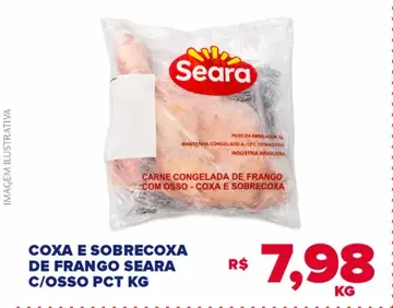 Coxa e Sobrecoxa de Frango Seara Com Osso