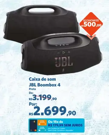 Caixa de som JBL Preta