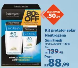 Protetor solar Neutrogena FPS50