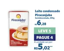 Leite condensado Piracanjuba Semidesnatado