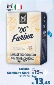 Farinha de trigo Member's Mark Tipo 00
