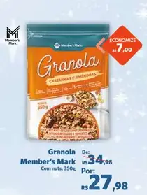Granola Member's Mark Castanhas e Amêndoas