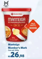 Manteiga Member's Mark Com sal
