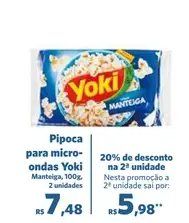 Pipoca para micro-ondas Yoki Manteiga
