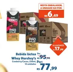 Bebida láctea Hershey's Whey Cranberry