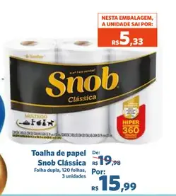 Toalha de papel Snob Clássica