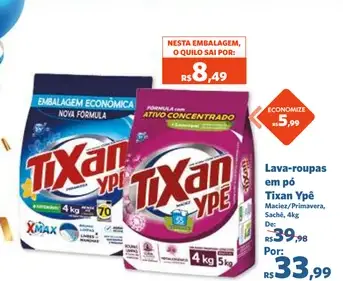 Lava-roupas em pó Tixan Ypê Maciez