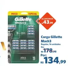 Carga Gillette Mach3 Regular