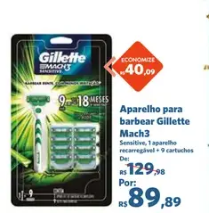 Aparelho para barbear Gillette Mach3 Sensitive