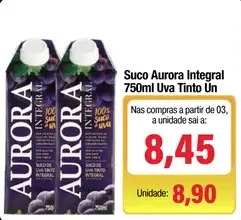 Suco de Uva Aurora Tinto Integral