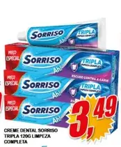 Creme dental Sorriso Tripla Limpeza Completa