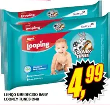 Lenço Umedecido Baby Softys Looney Tunes
