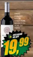 Vinho Chileno Sol de Chile Tinto