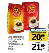Café 3 Corações Tradicional, Vácuo