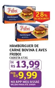 Hambúrguer Friboi De Carne Bovina e Aves