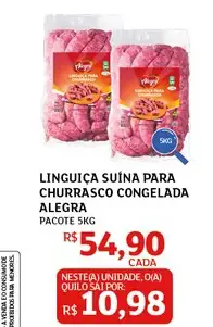 Linguiça Alegra Suína para Churrasco