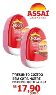 Presunto cozido Nobre Sem capa
