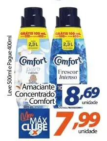 Amaciante Concentrado Comfort Frescor Intenso