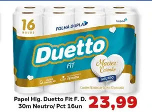 Papel Higiênico Duetto Folha Dupla Neutro