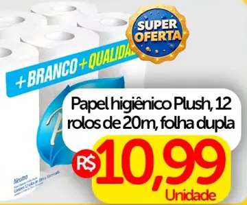 Papel higiênico Plush Folha dupla