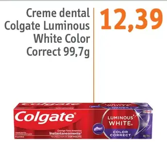 Creme dental Colgate Luminous White Color Correct