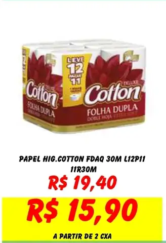 Papel Higiênico Cotton Folha Dupla