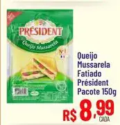 Queijo Mussarela Président Fatiado